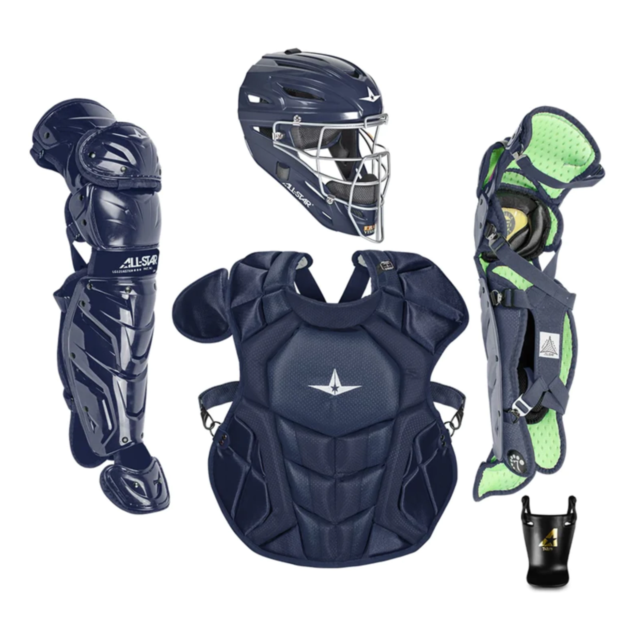 All-Star S7 Axis Pro Catcher's Complete Set - Solid Colors - NOCSAE Certified - Youth (Ages 9-12) - Image 4