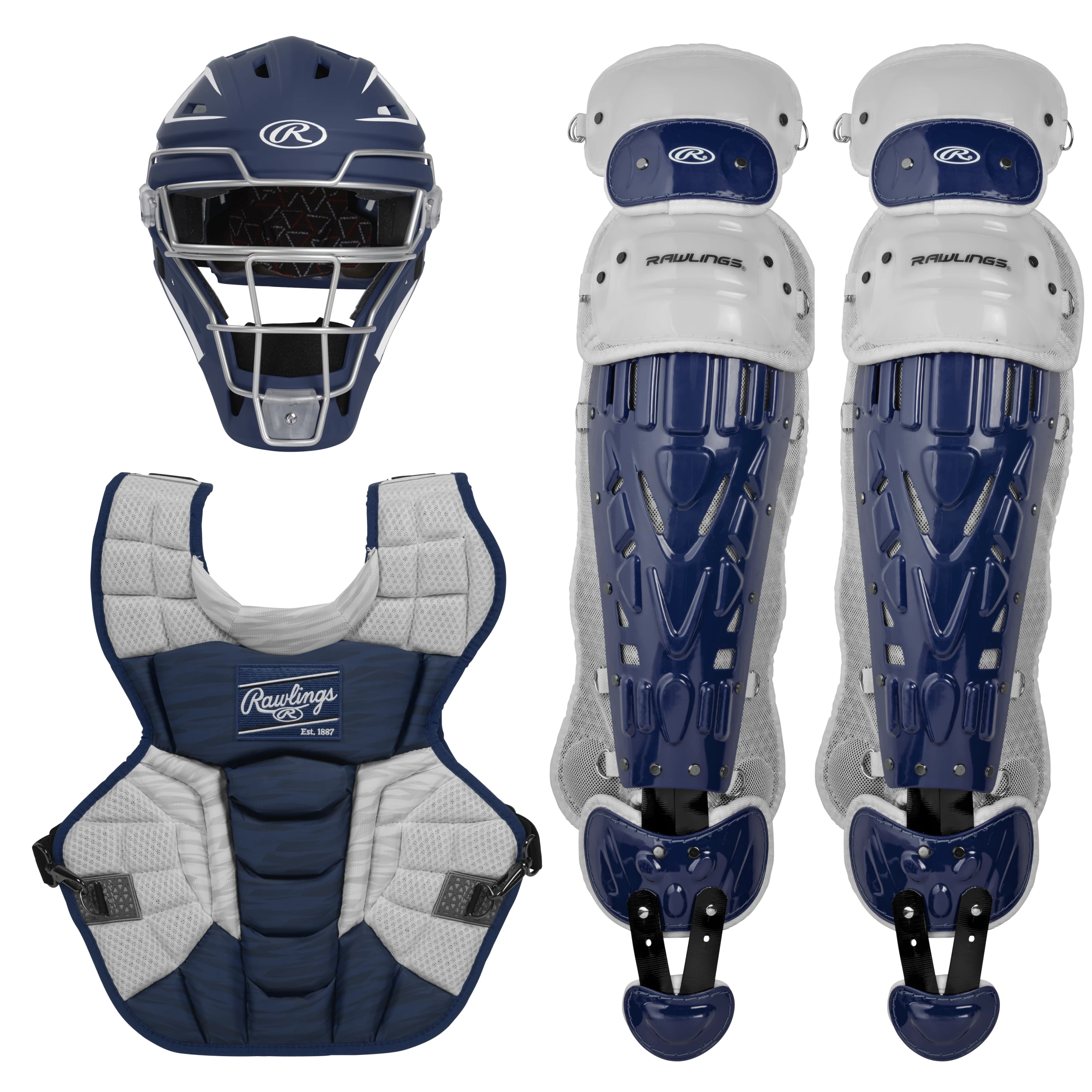 Rawlings Velo 2.0 Catcher's Complete Set - NOCSAE Certified - Intermediate (Ages 12-15) - Image 5