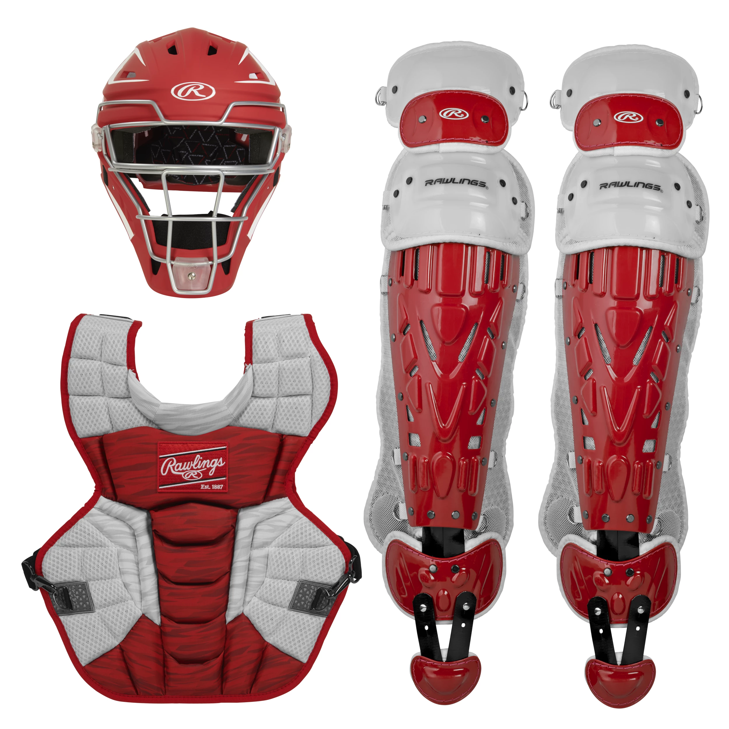 Rawlings Velo 2.0 Catcher's Complete Set - NOCSAE Certified - Intermediate (Ages 12-15) - Image 6