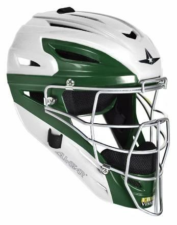 All-Star MVP2510 White Two Tone Catcher's Helmet - Youth - Image 3